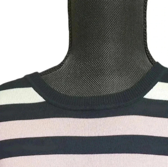 Brooks Brothers Supima Cotton Rainbow Color Blocks Stripes Knit Short Sleeve Top - Picture 4 of 5